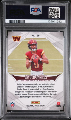 PSA 10 Jayden Daniels Lazer #198 Rookie Card (Cabinet)
