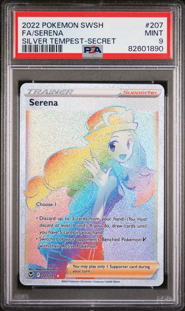PSA 9 Serena #207 Secret Silver Tempest