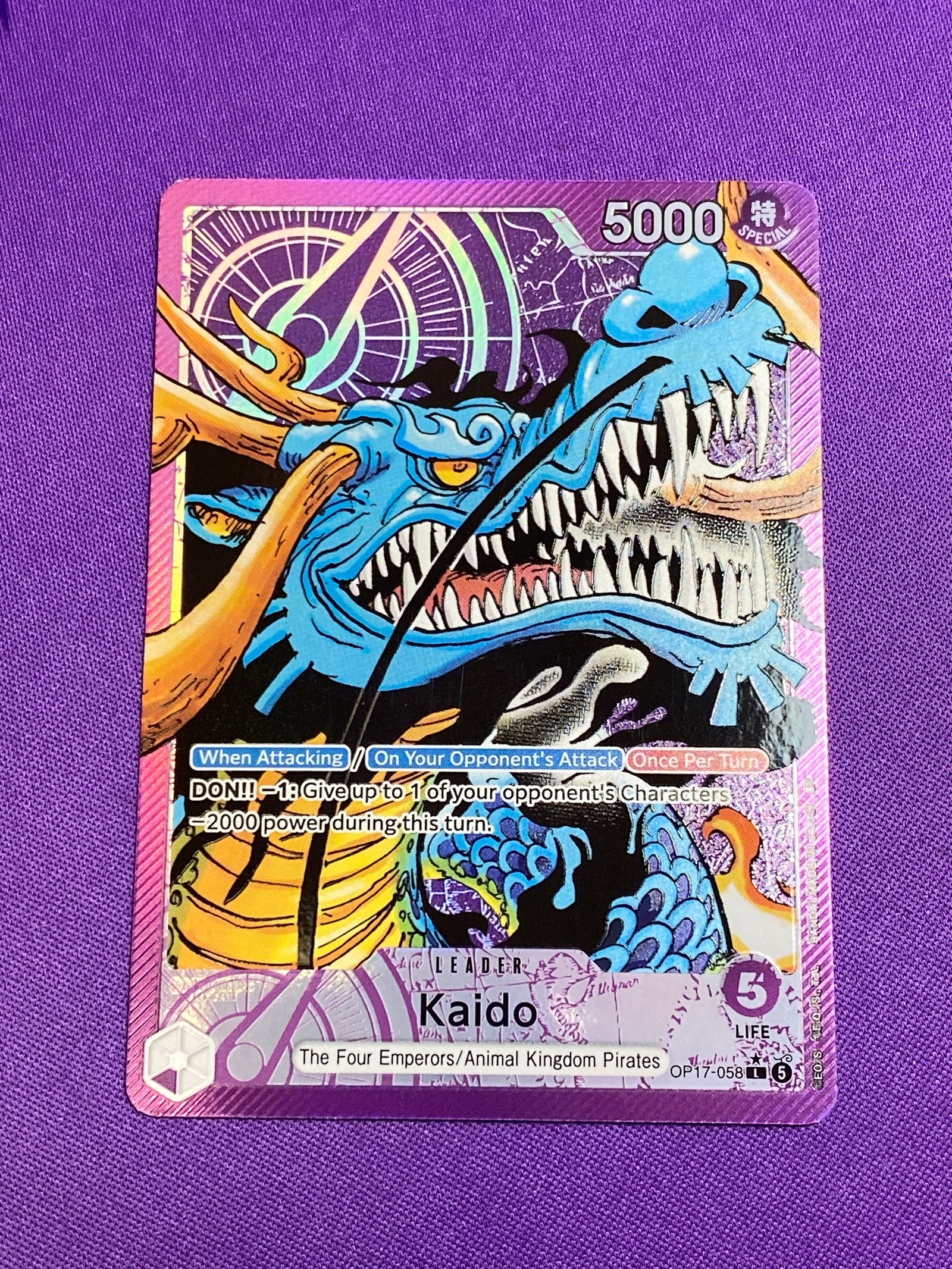 Kaido (058) (Alternate Art) (OP17-058) - The World's Strongest Warriors Foil (Cabinet-NM)