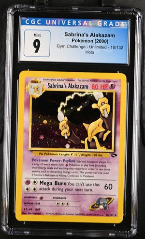 CGC 9 Sabrina's Alakazam unlimited gym challenge (Cabinet)
