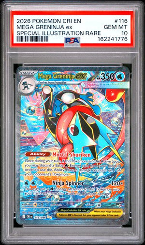 Psa 10 Mega Greninja ex - 116/086 Special Illustration Rare Holofoil (Cabinet-NM)