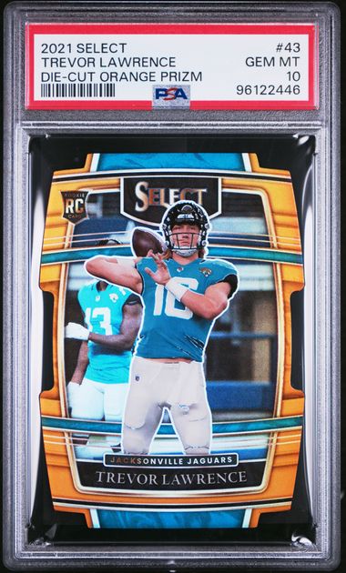 PSA 10 Trevor Lawrence #43 Die-Cut Orange Rookie Card (Cabinet)