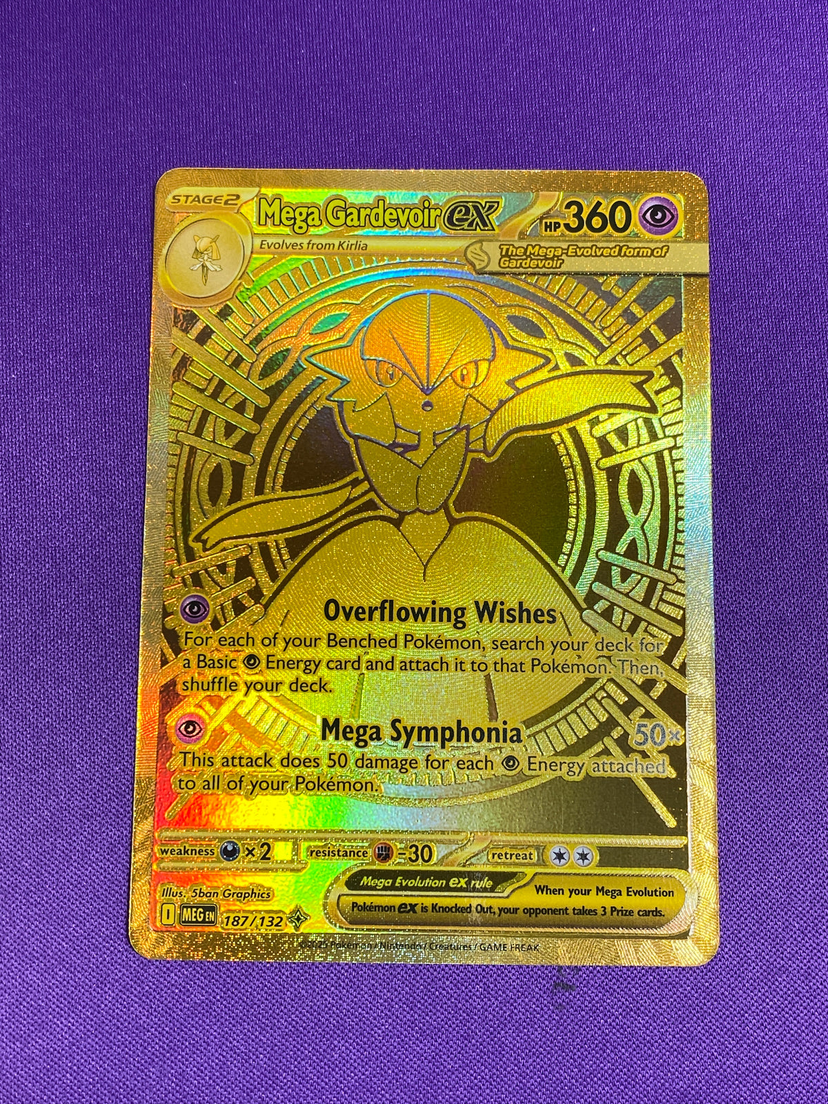 Mega Gardevoir ex - 187/132 Mega Hyper Rare Holofoil (Cabinet-NM)