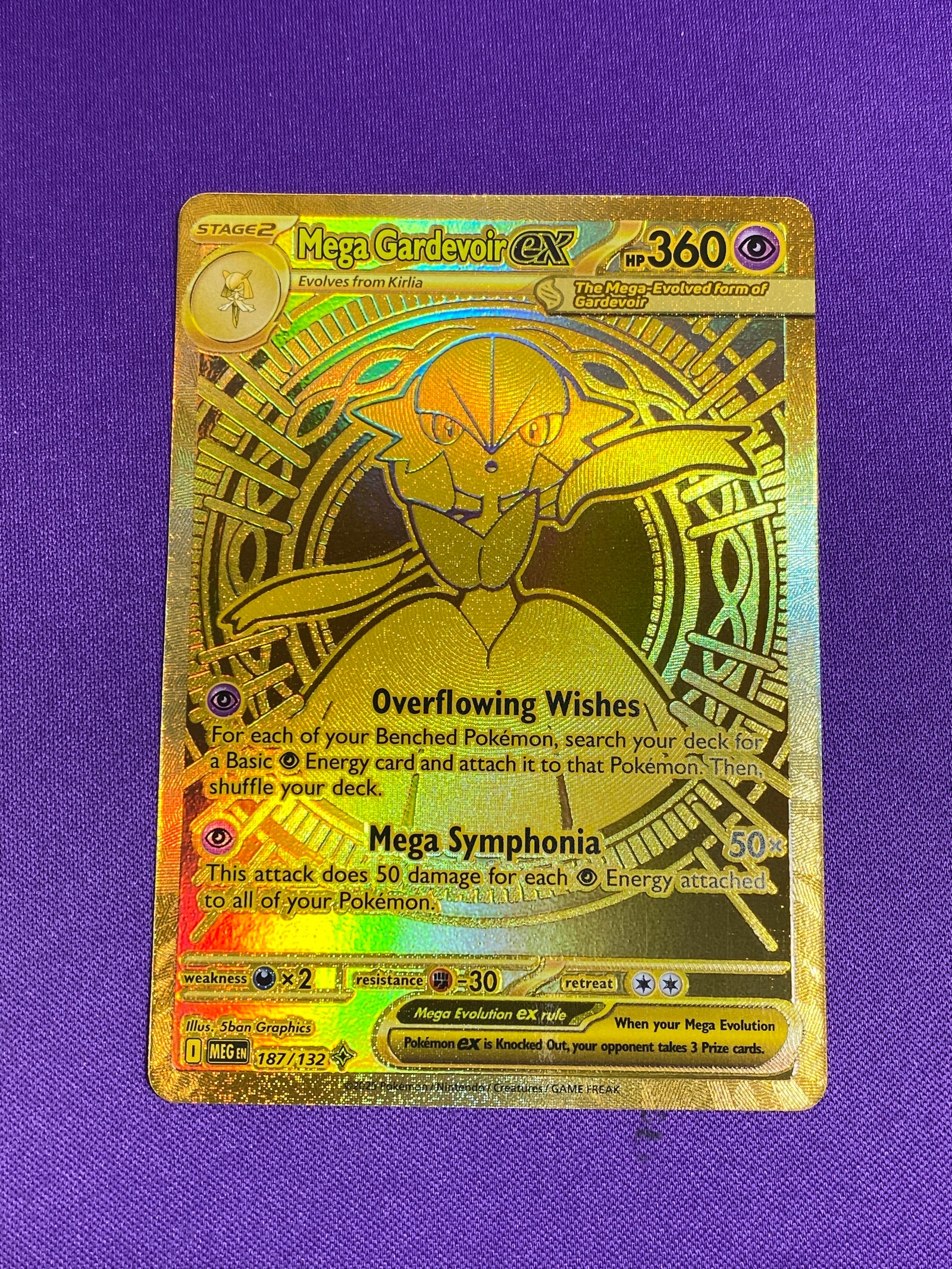 Mega Gardevoir ex - 187/132 Mega Hyper Rare Holofoil (Cabinet-NM)