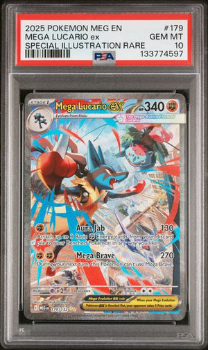 PSA 10 Mega Lucario #179 Mega Evolution (Cabinet)