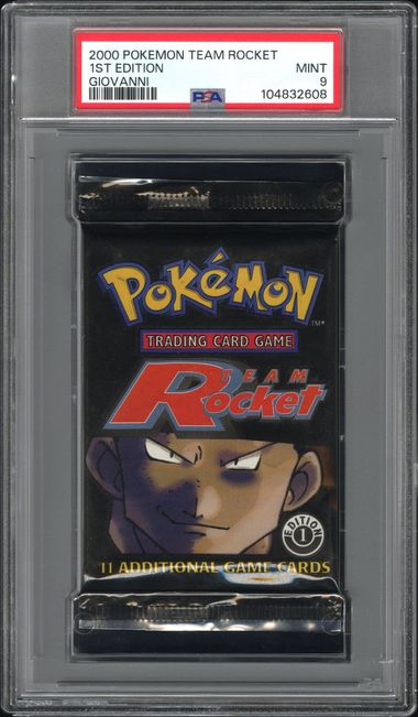 PSA 9 Giovanni Team Rocket 1st Edition Pack (Cabinet)