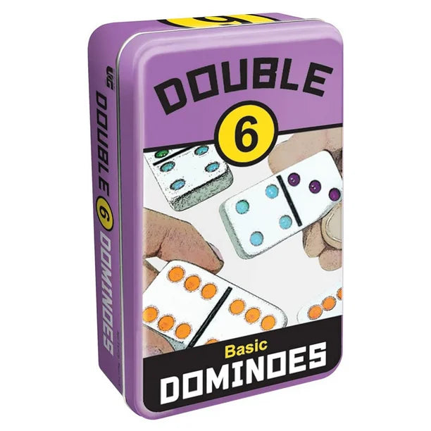 Dominoes - Basic - Double 6 Color Tin
