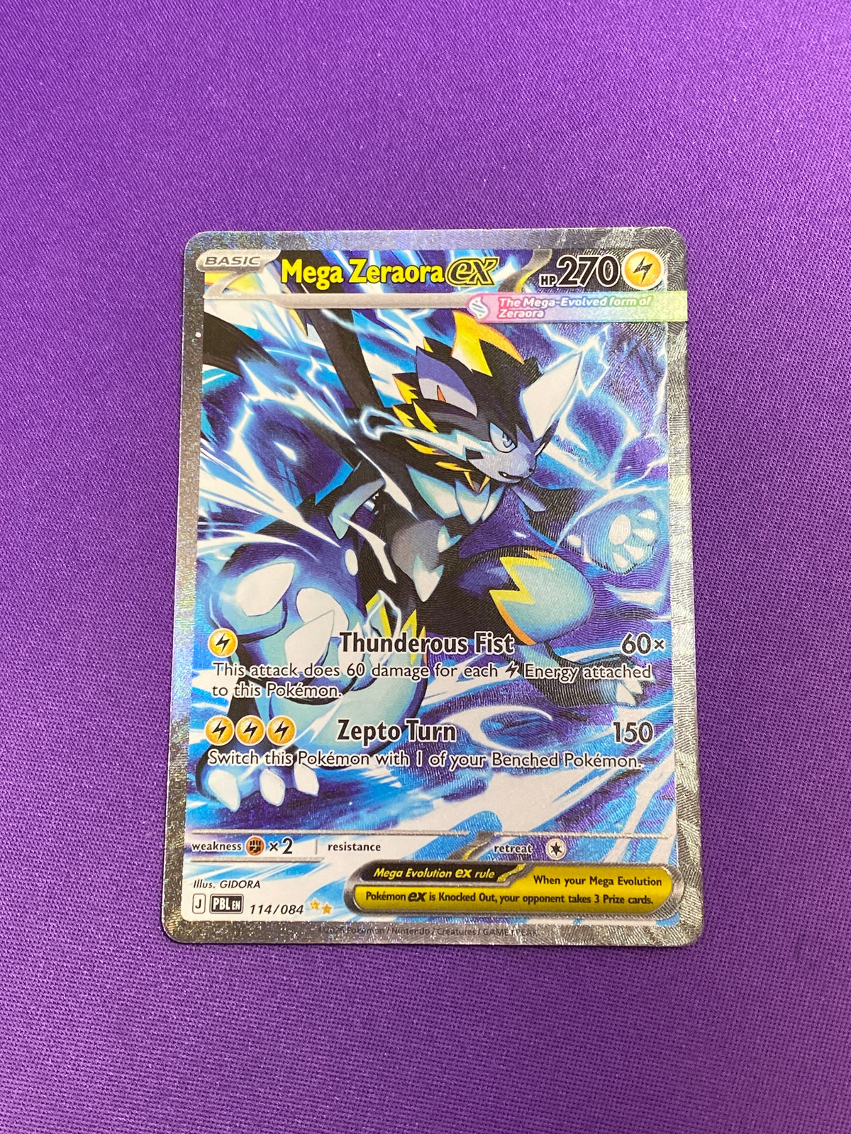 Mega Zeraora ex - 114/084 Special Illustration Rare Holofoil (Cabinet-NM)