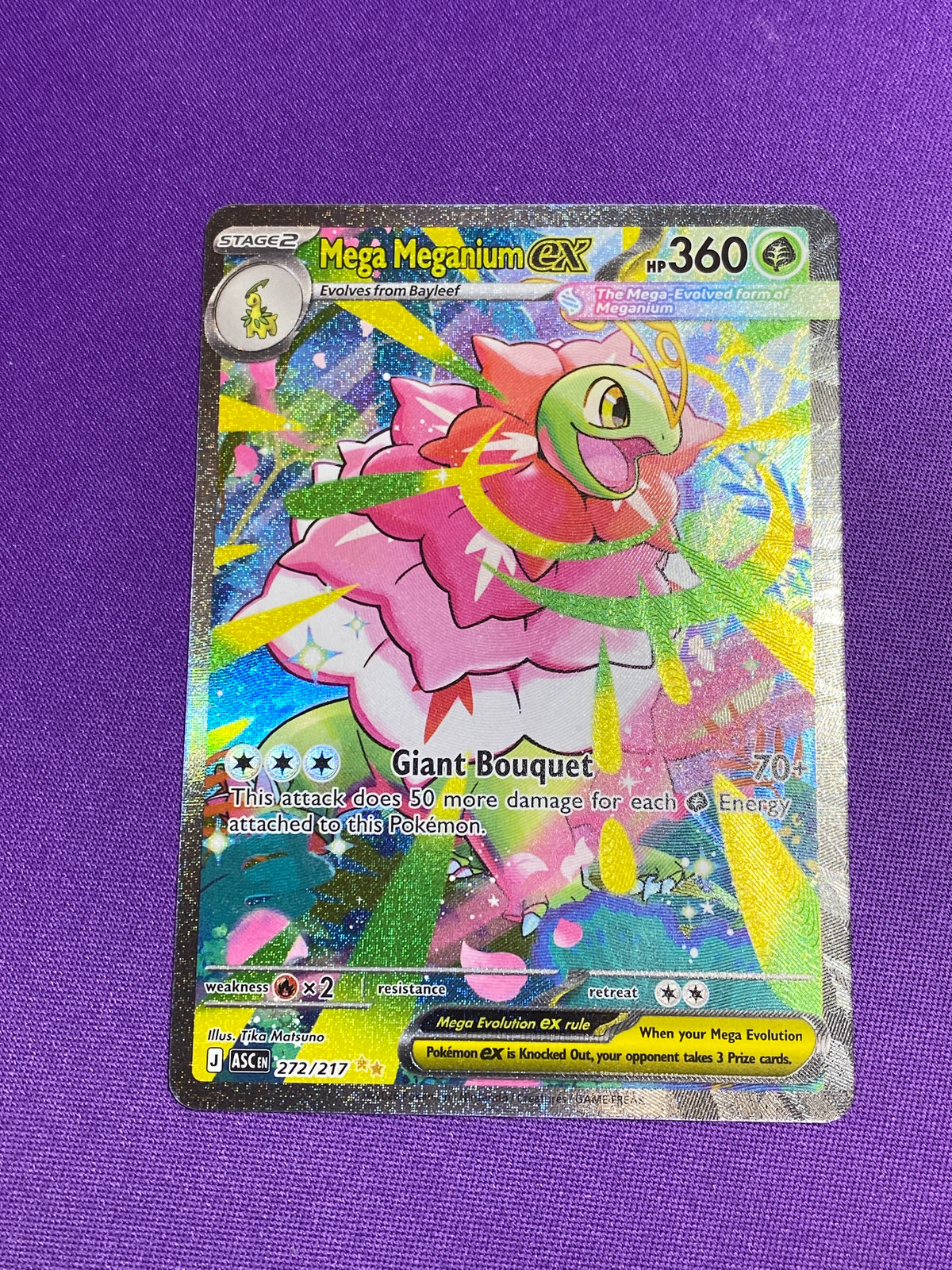 Mega Meganium ex - 272/217 Special Illustration Rare Holofoil (Cabinet-NM)