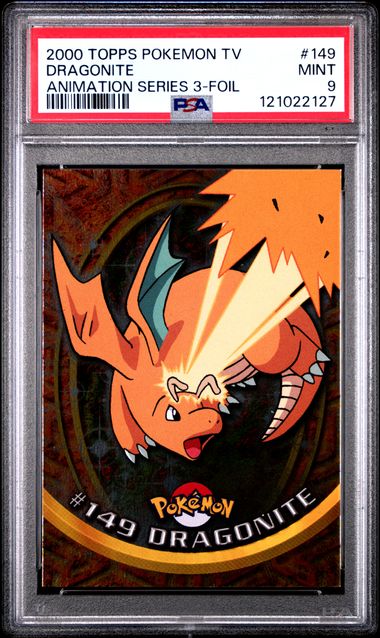 PSA 9 Dragonite #149 Topps Pokemon TV Series 3 Foil (Cabinet)