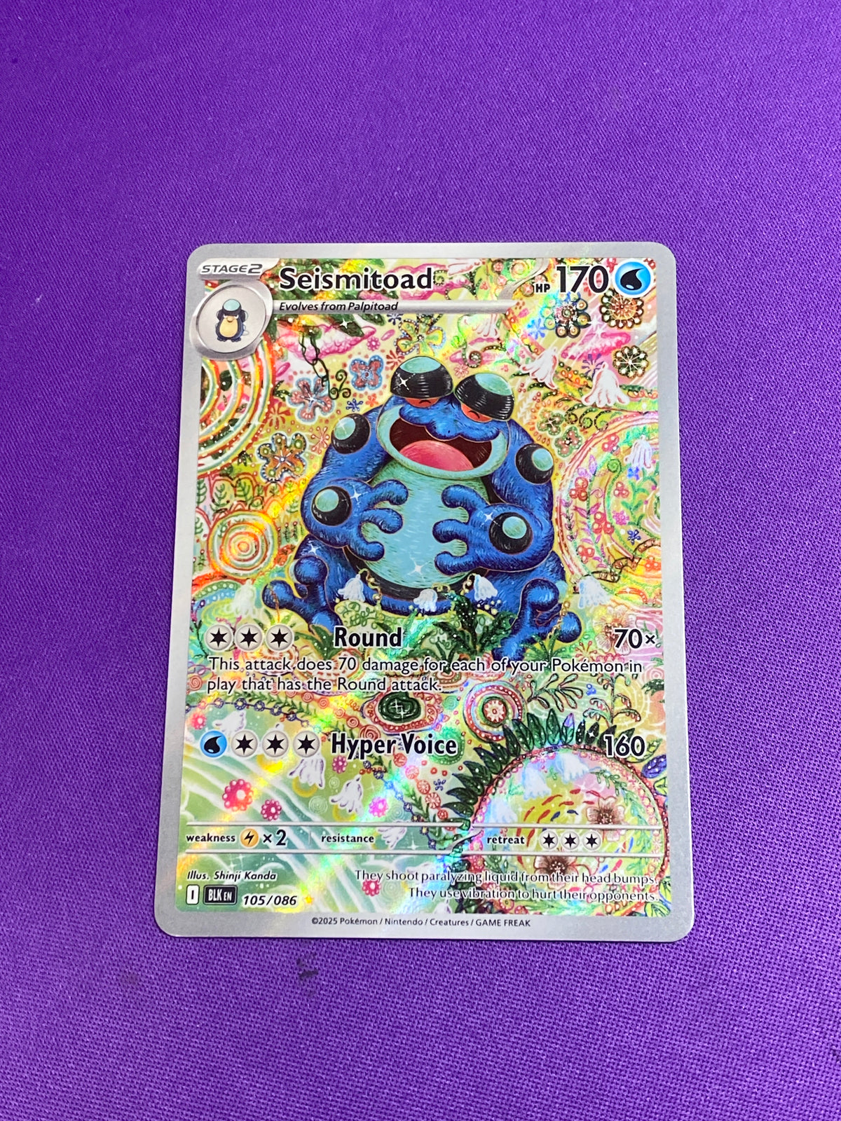 Seismitoad - 105/086 Illustration Rare Holofoil (Cabinet-NM)