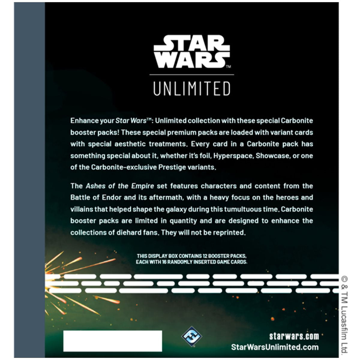 Star Wars: Unlimited - Ashes of the Empire Carbonite Booster - Releases July 17 2026