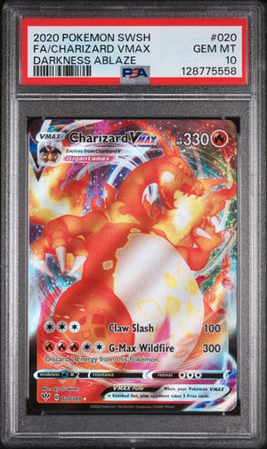 PSA 10 Charizard VMAX (20)/189 Darkness Ablaze (Cabinet)