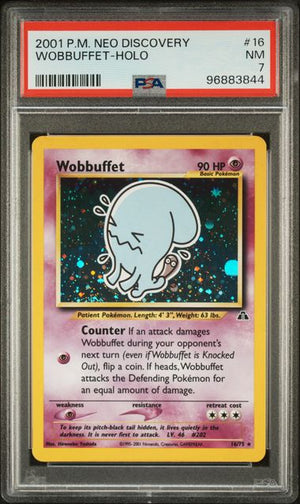 PSA 7 Wobbuffet #16 Neo Discovery Holo