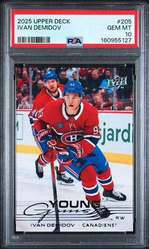 Psa 10 Ivan Demidov #205 young guns (Cabinet)