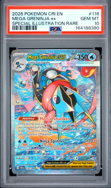 Psa 10 Mega Greninja ex - 116/086 Special Illustration Rare Holofoil (Cabinet)