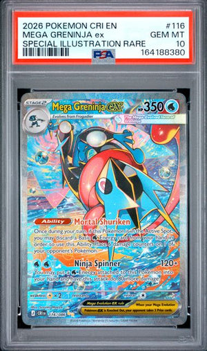 Psa 10 Mega Greninja ex - 116/086 Special Illustration Rare Holofoil (Cabinet)