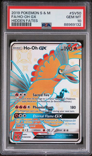 PSA 10 Ho-Oh GX (SV50)/94 Shiny Holo Rare Holofoil (Cabinet)