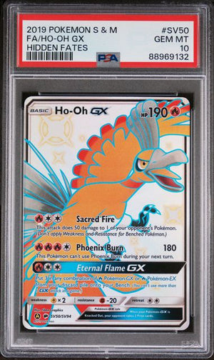 PSA 10 Ho-Oh GX (SV50)/94 Shiny Holo Rare Holofoil (Cabinet)