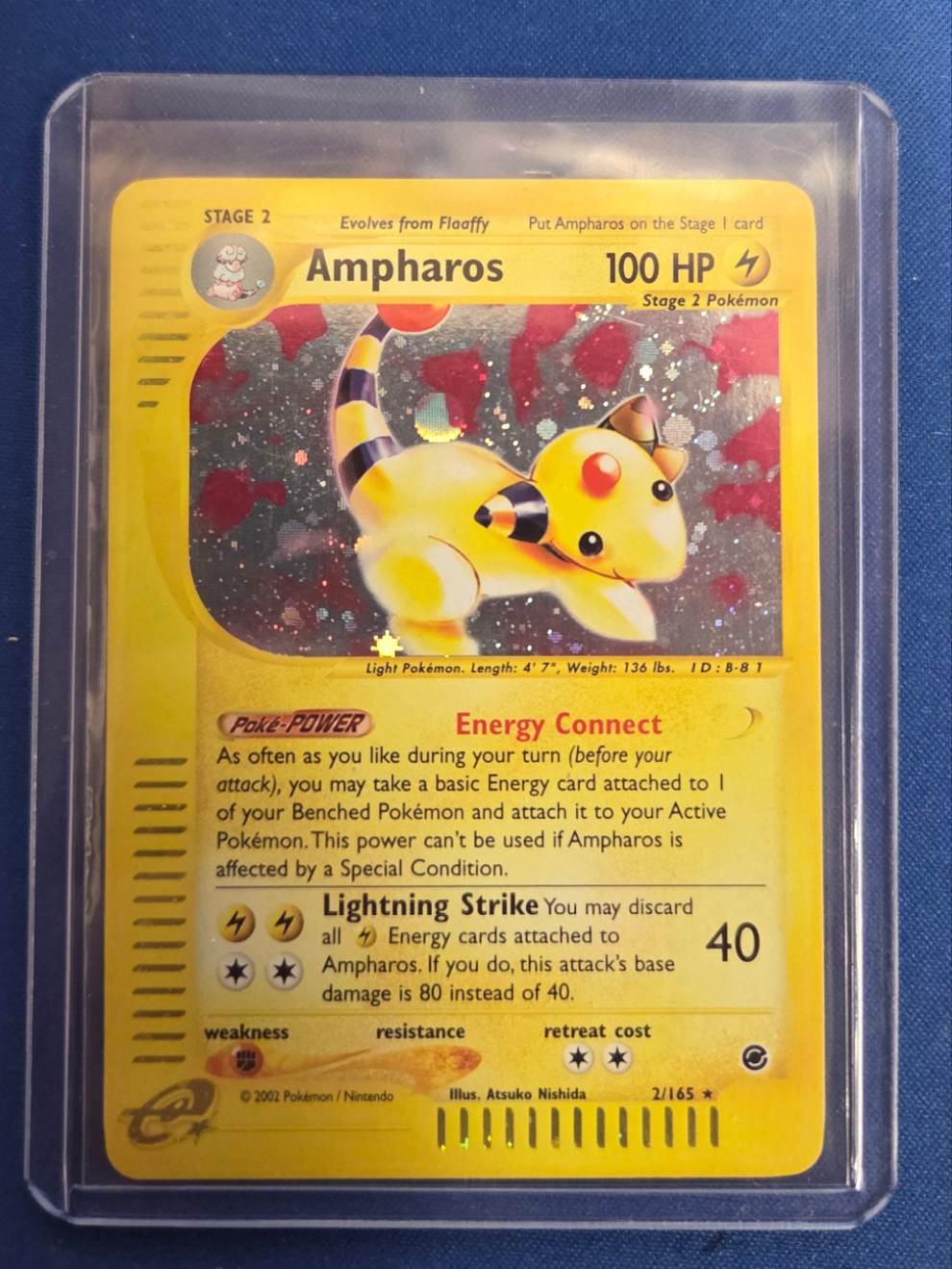 Ampharos(2)/165 Holo Rare Holofoil (Cabinet-NM)