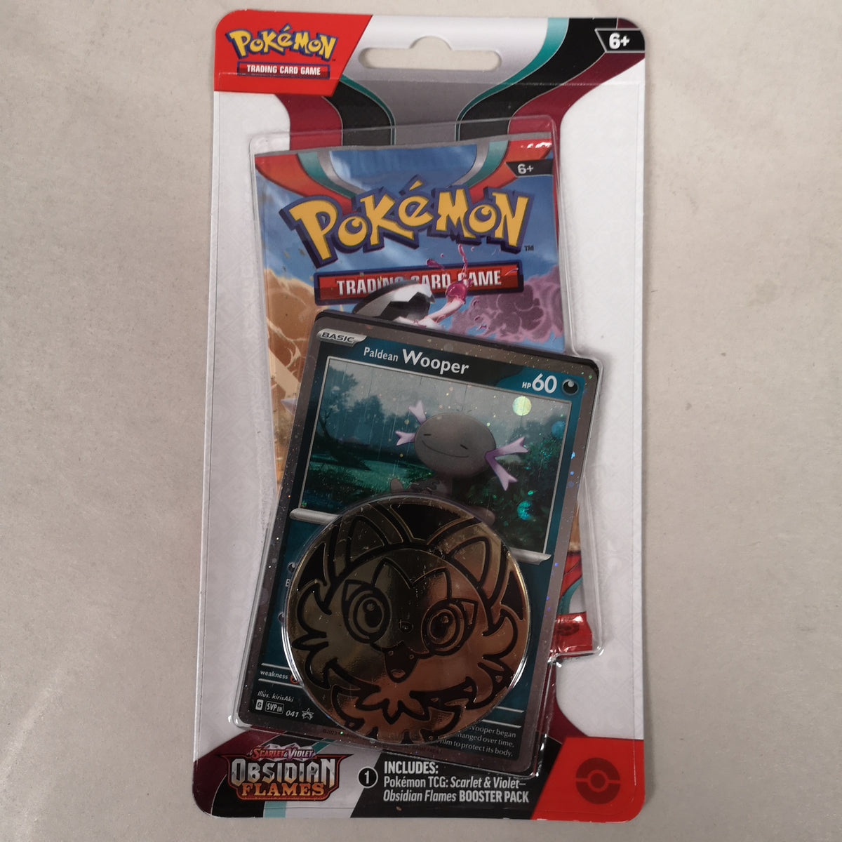Pokémon SV 3 Obsidian Flames Checklane Blister- Wooper LIMIT 2