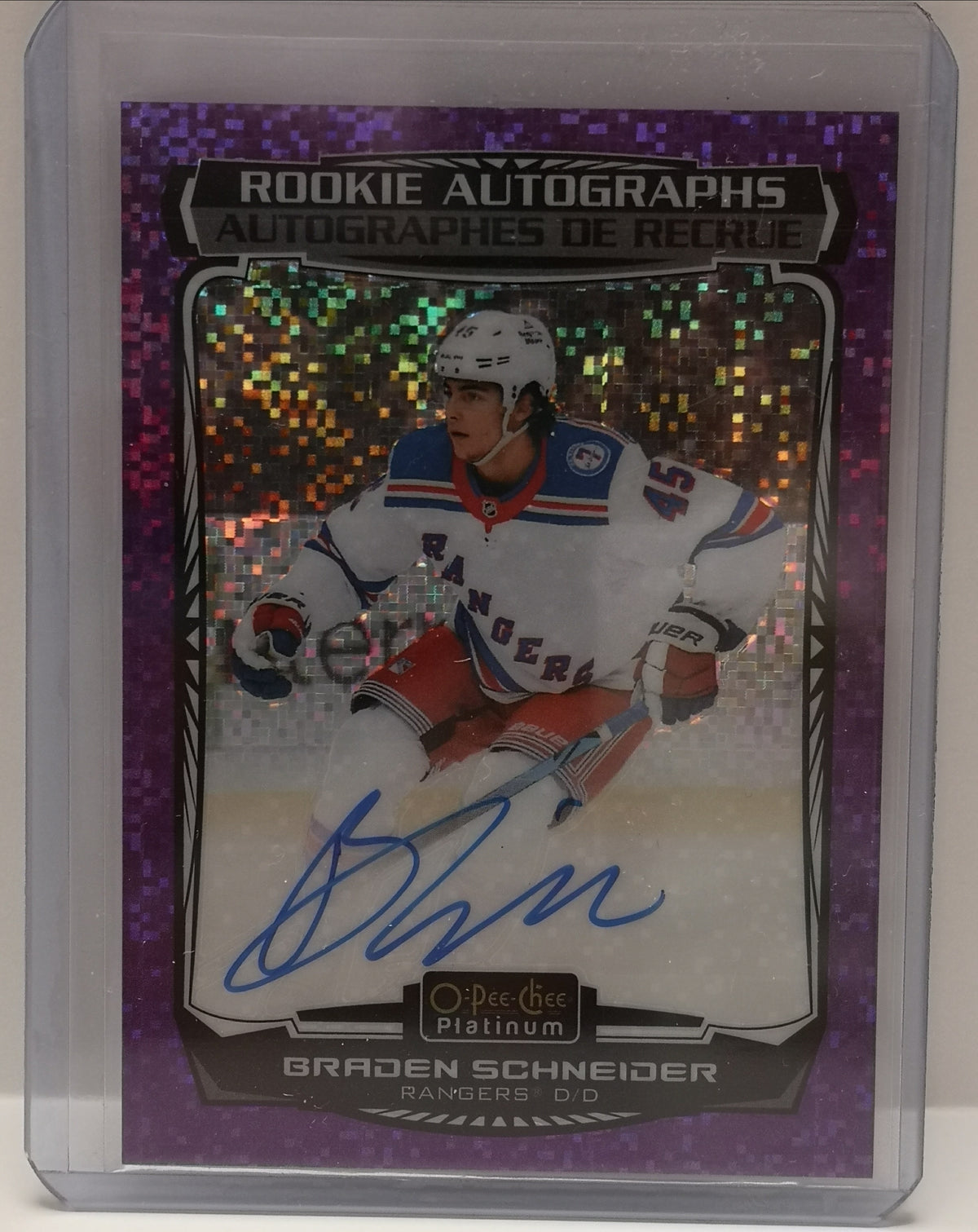 Graden Schneider #R-BS 75/99 Autograph Rookie Violet Pixels Signed