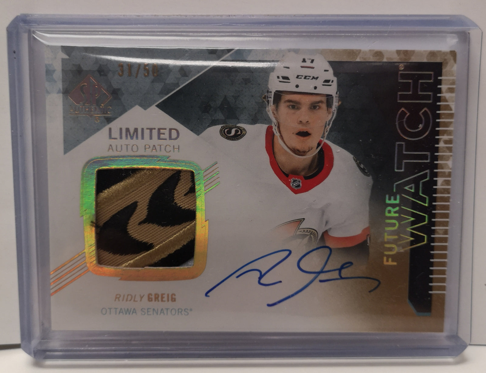 Ridly Greig #102 31/50 UD SP Authentic 2023-24