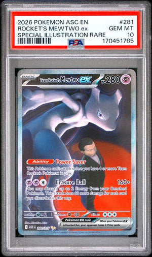 PSA 10 Team Rocket's Mewtwo ex 281/217 Special Illustration Rare Holofoil (Cabinet)