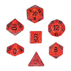 Elemental Dice 7PC Set Fire