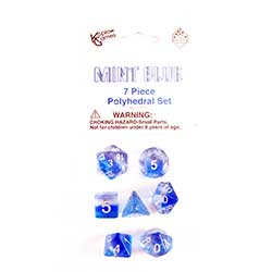 Layered Dice 7PC Bag Mint Blue