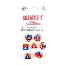 Layered Dice 7PC Bag Sunset