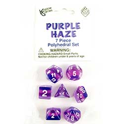 Layered Dice 7PC Bag Purple Haze