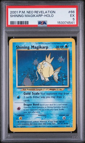 PSA 5 Shining Magikarp (66)/64 Secret Rare Unlimited Holofoil (Cabinet-NM)