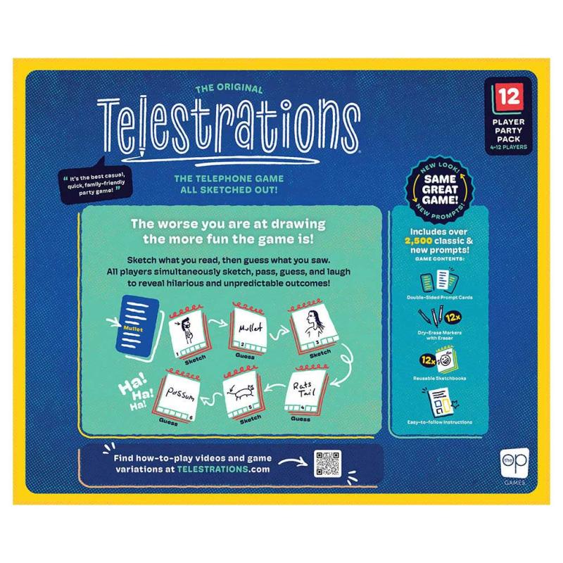 Telestrations 12 Player Party Pack Game "Refresh"