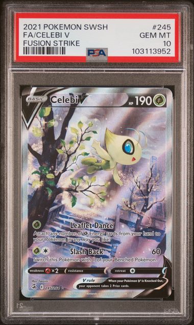 PSA 10 CELEBI V #245 FUSION STRIKE (Cabinet)