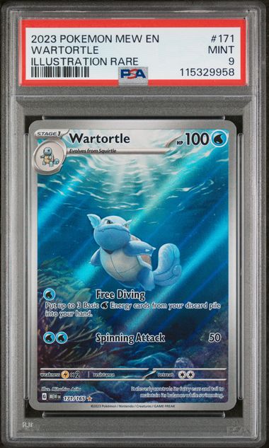 PSA 9 Wartortle #171 151 (Cabinet)