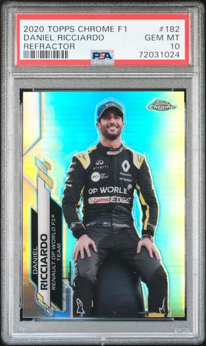 PSA 10 Daniel Ricciardo #182 Formula 1 Refractor (Cabinet)