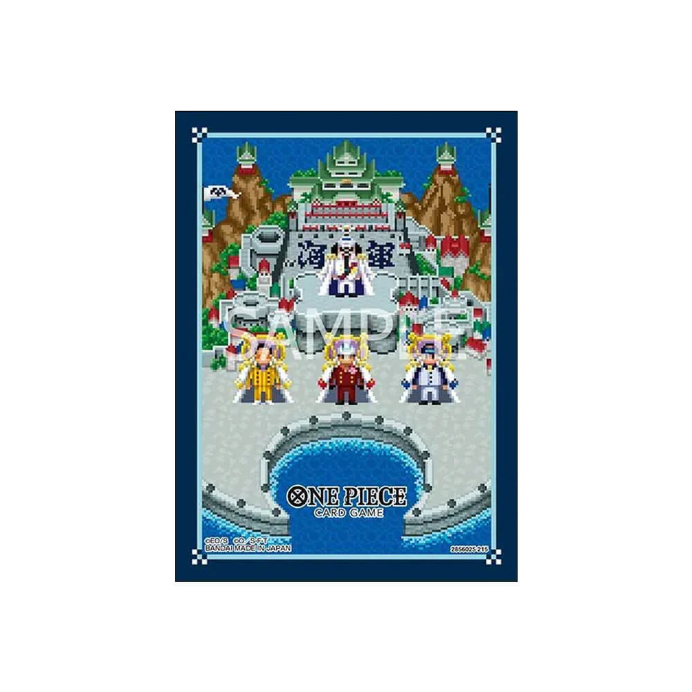 One Piece CG Sleeves Set 15 (Blue w/ Black Border)