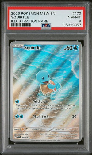 PSA 8 Squirtle #170 151 (Cabinet)