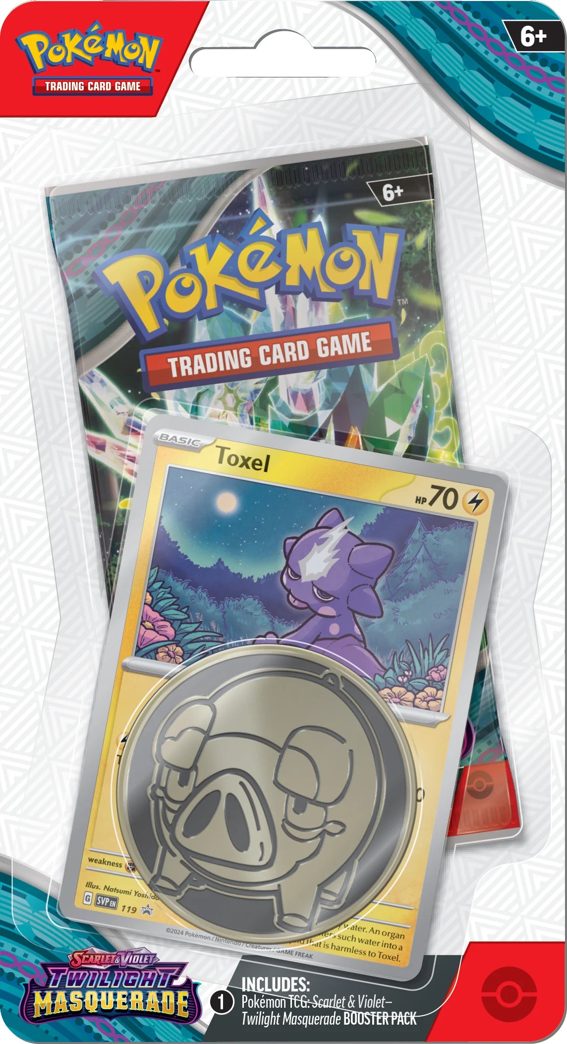 Pokemon SV06 Twilight Masquerade Checklane Blister- Toxel - LIMIT 4
