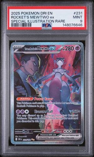 PSA 9 Mewtwo #231 Destined Rivals Special Illustration Rare (Cabinet) (cert 148076646)