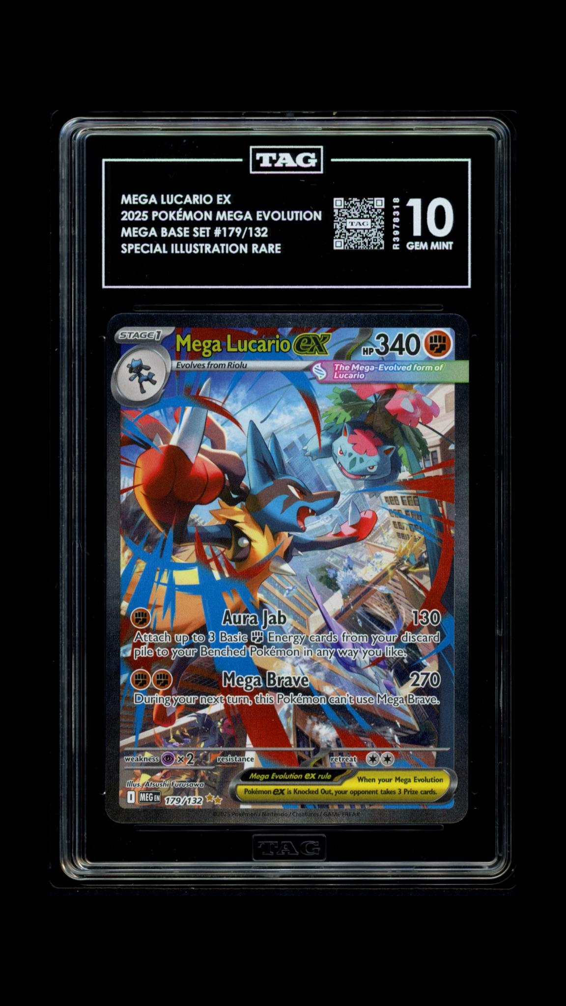 TAG 10 Mega Lucario ex - 179/132 Special Illustration Rare Holofoil (Cabinet)