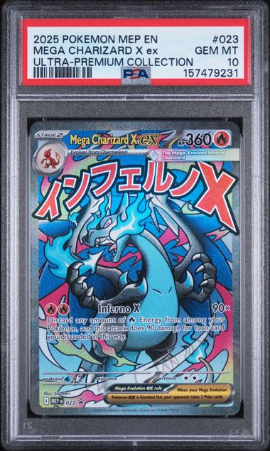 PSA 10 Charizard #23 Mega Evolution UPC Promo MAR Cert 157479231 (Cabinet)