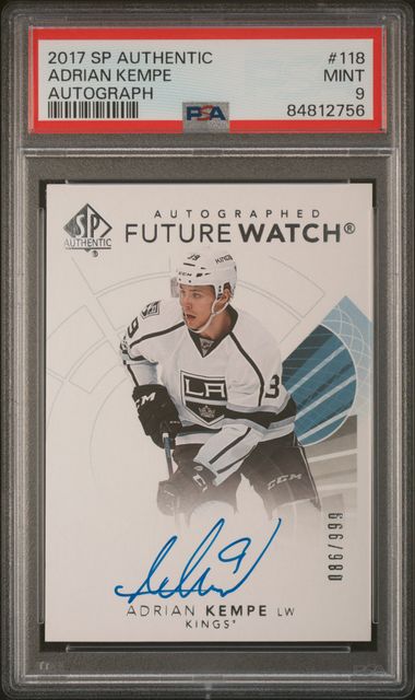 PSA 9 Adrian Kempe SP Authentic Auto #118 86/999 (cabinet-NM)