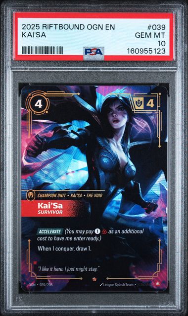 PSA 10 Kai'Sa - Survivor (039/298) - Origins Foil (Cabinet)
