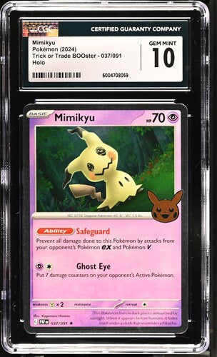 CGC 10 Mimikyu Trick Or Trade #37 (Cabinet-NM)