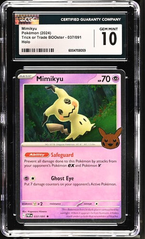 CGC 10 Mimikyu Trick Or Trade #37 (Cabinet-NM)