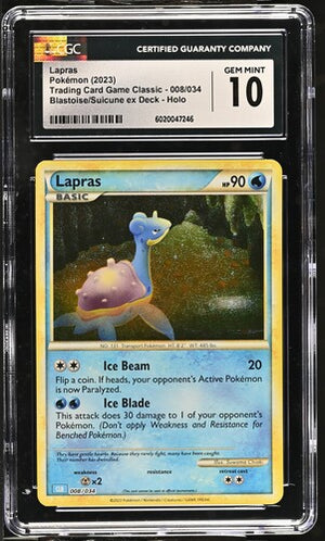 CGC 10 Lapras #6 celebrations classic collection (Cabinet)