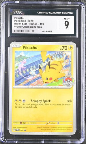 CGC 9 Pikachu World Championships #190