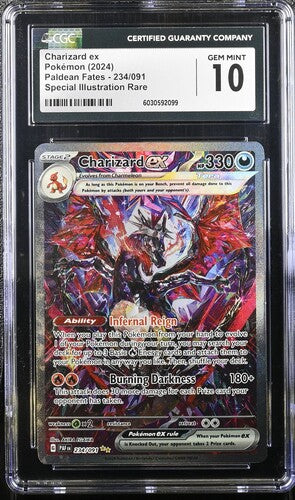 CGC 10 Charizard ex #234 Paldean Fates SIR (Cabinet-NM)